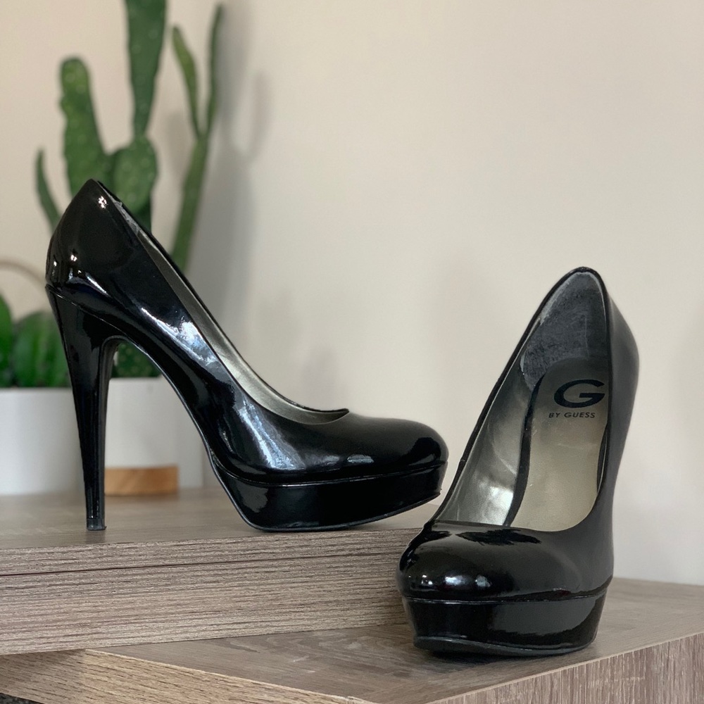 G by Guess black platform heels